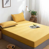 Fitted Bed Sheet-Mustard