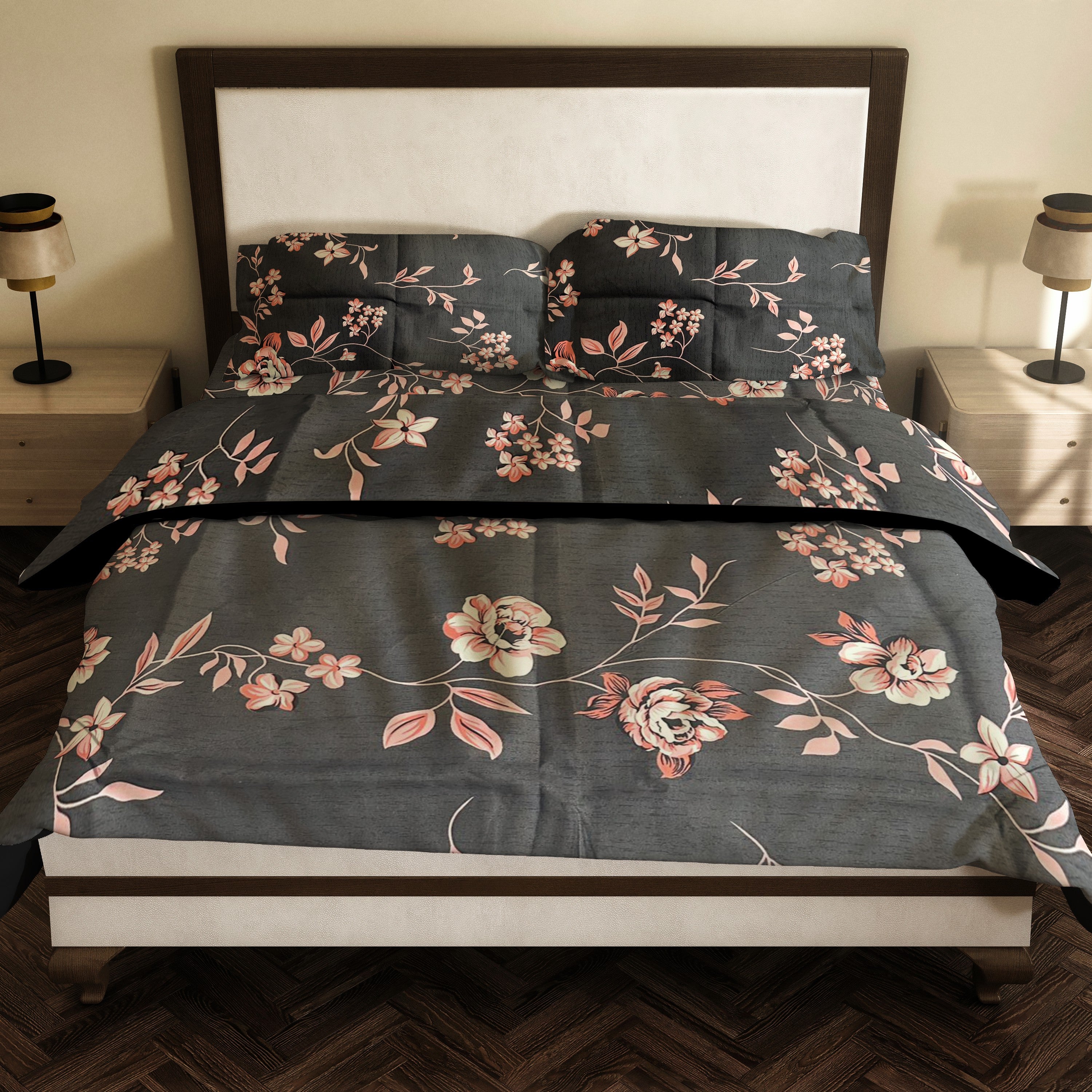 Blush Petal Mist 3Pcs Premium Bedsheet
