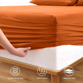 Fitted Bed Sheet Dyed-Orange