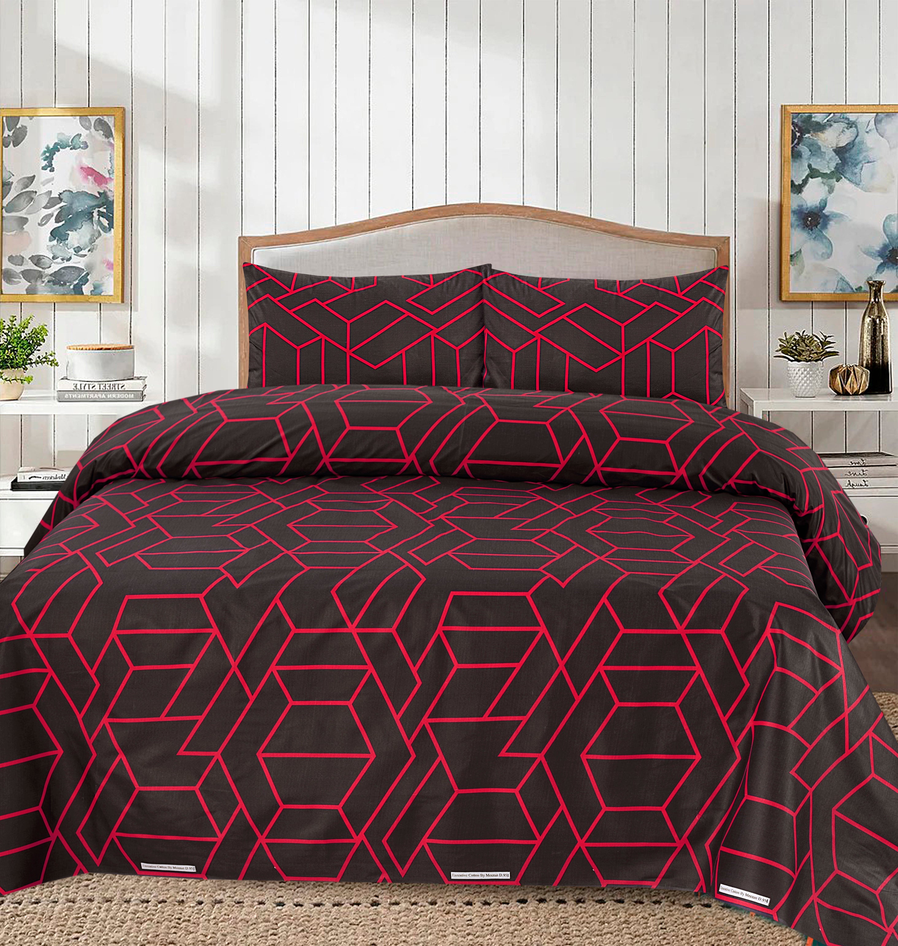 Cotton 3pc Bedsheet Set  MN-37