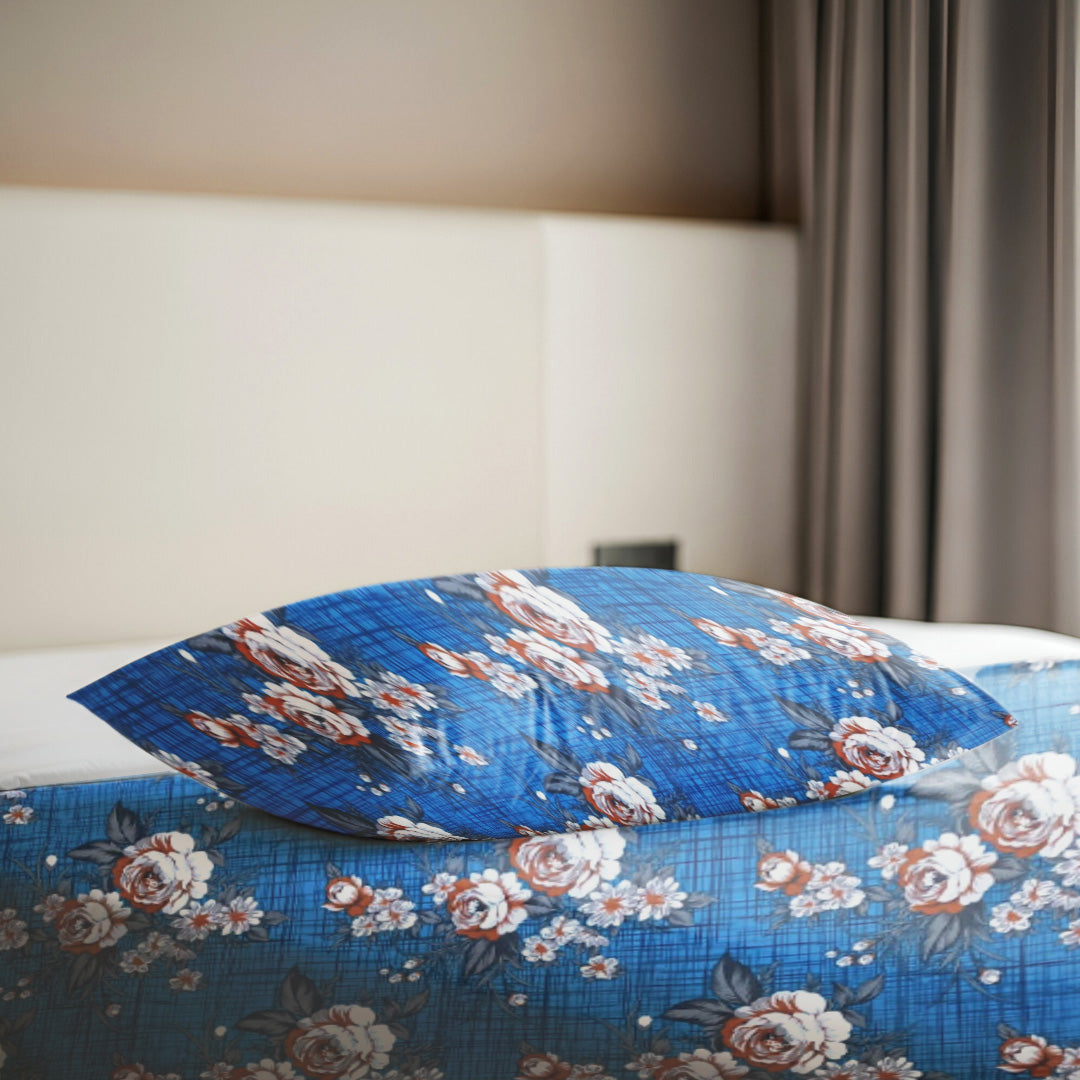 Blue Floral Charm 3PCS Bedsheet Set