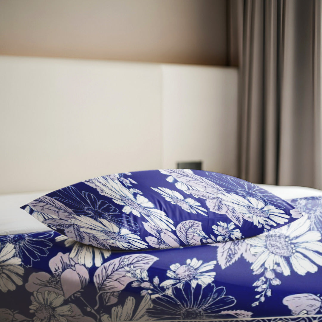 Royal Indigo Floral & Motif 3PCS Bedsheet