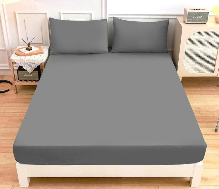 Fitted Bed Sheet-Grey