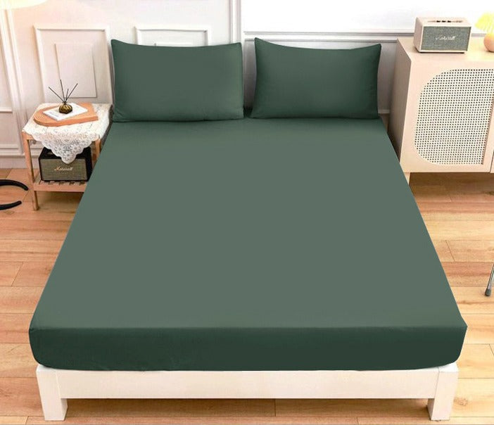 Fitted Bed Sheet-Olive