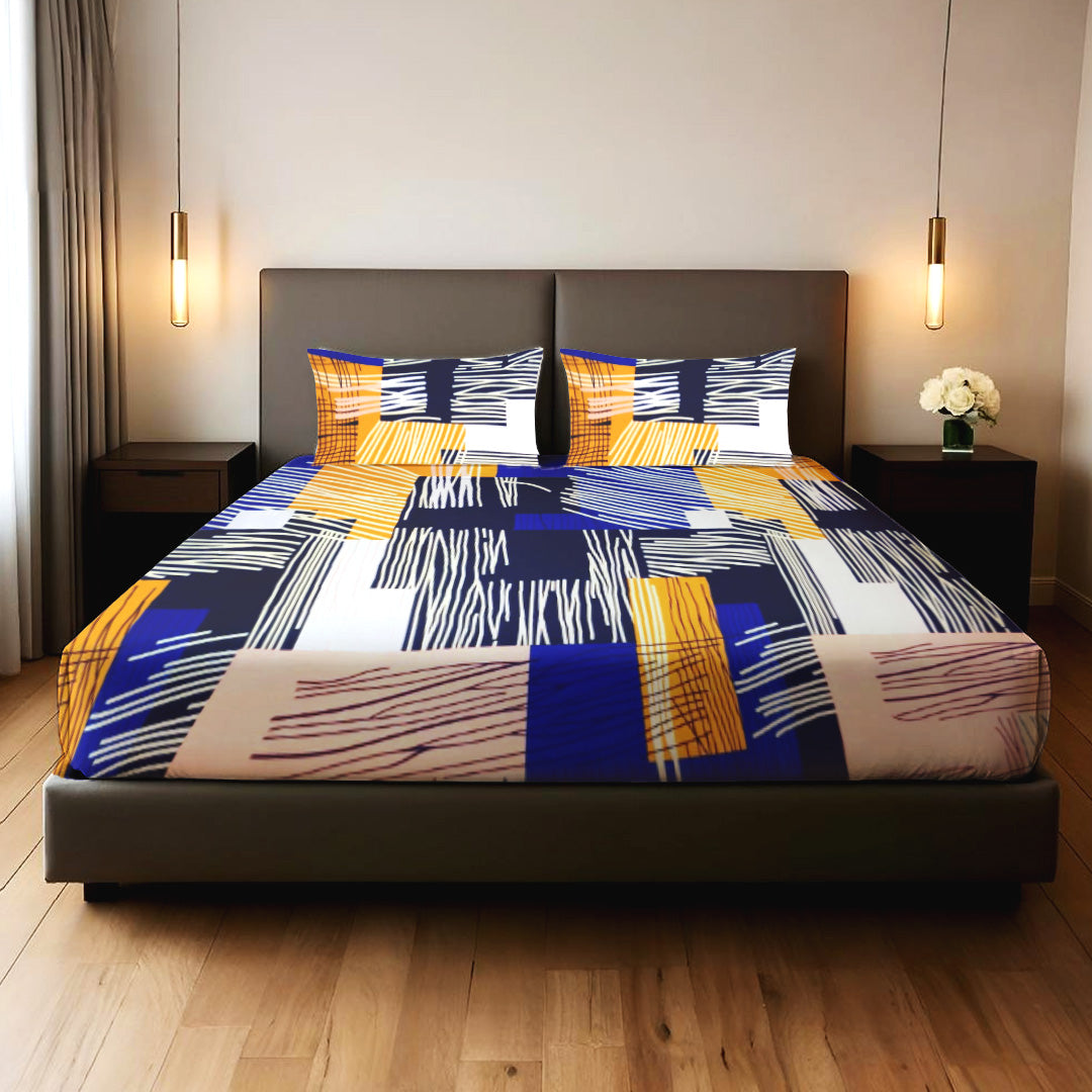 Geometric Abstract 3PCS Bedsheet Set