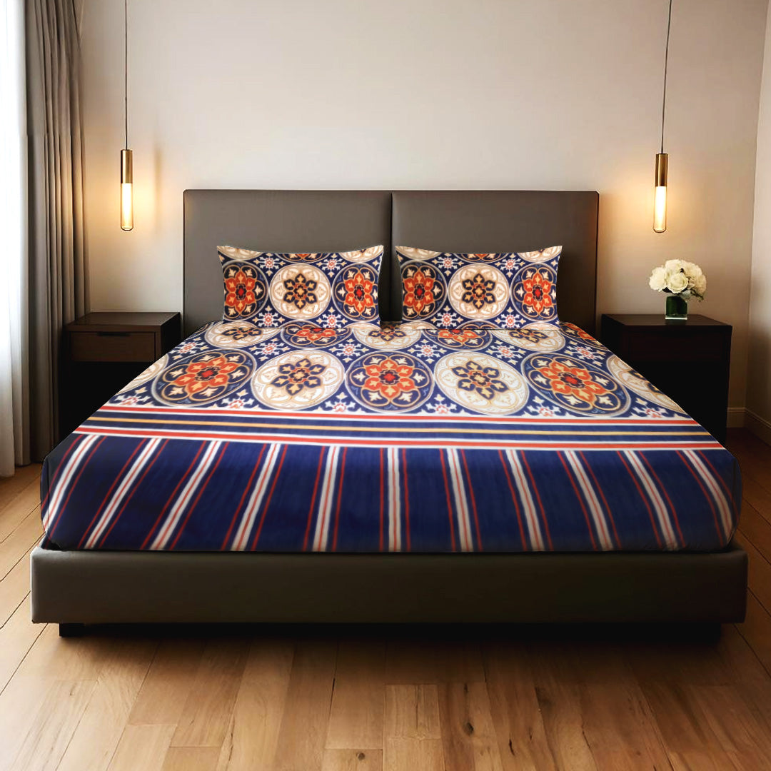 Classic Mosaic Medallion 3PCS Bedsheet