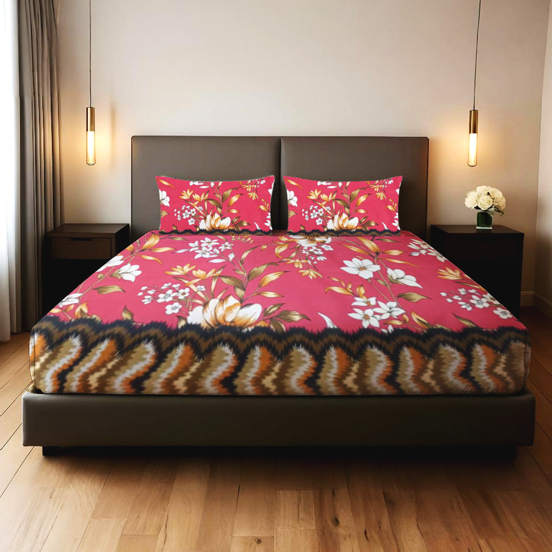Blooming Garden Floral Print 3PCS Bedsheet Set