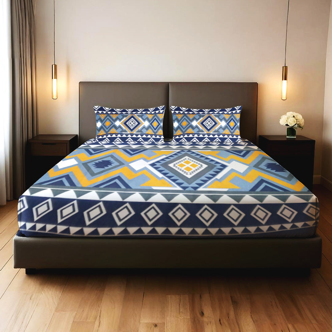 Blue Horizon 3 PCS Bed Sheet Set