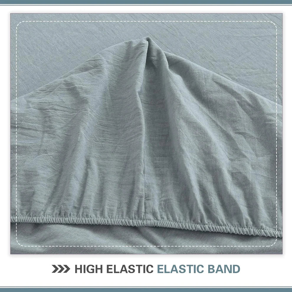 Rich Cotton Fitted Sheet-L/Grey