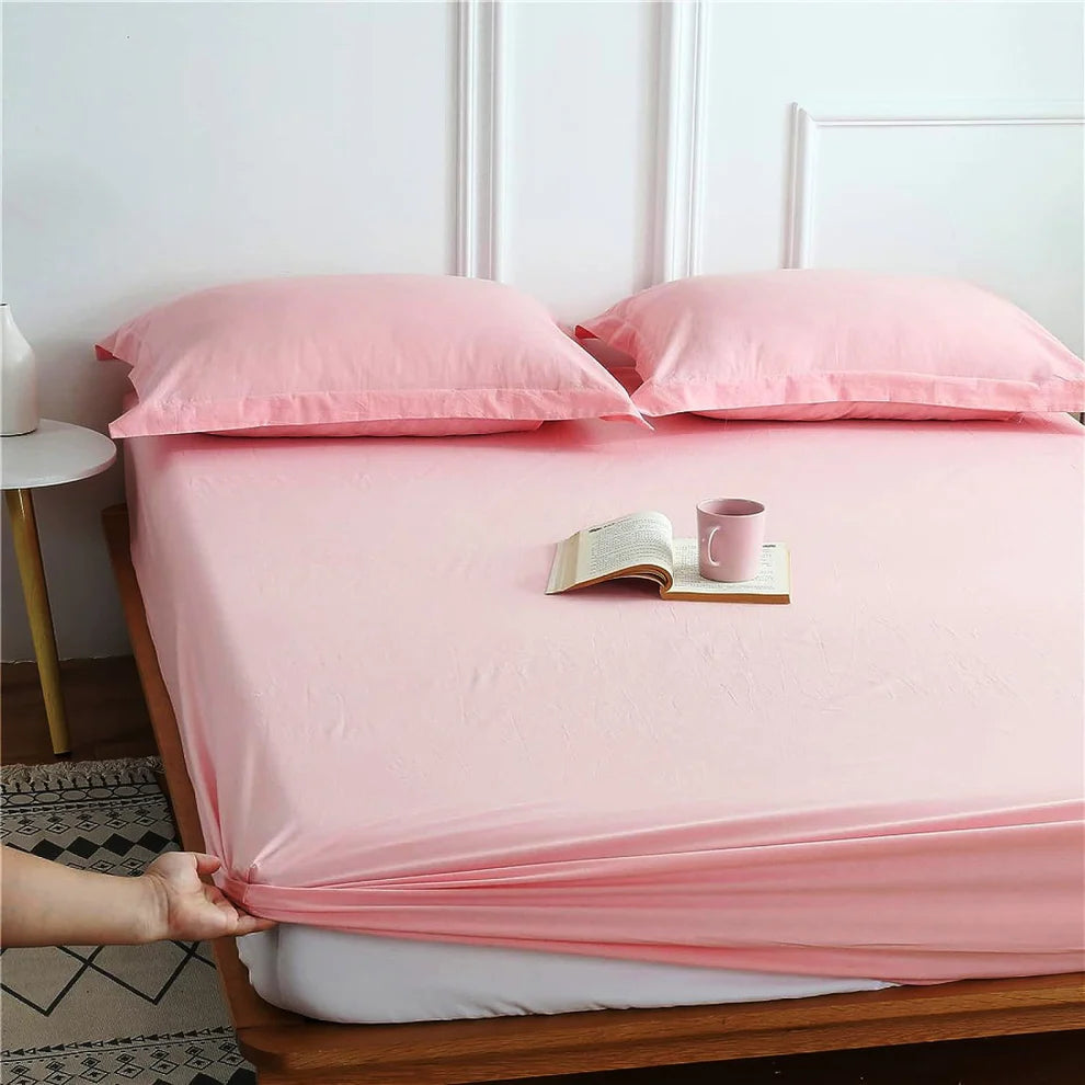Rich Cotton Fitted Sheet-L/Pink