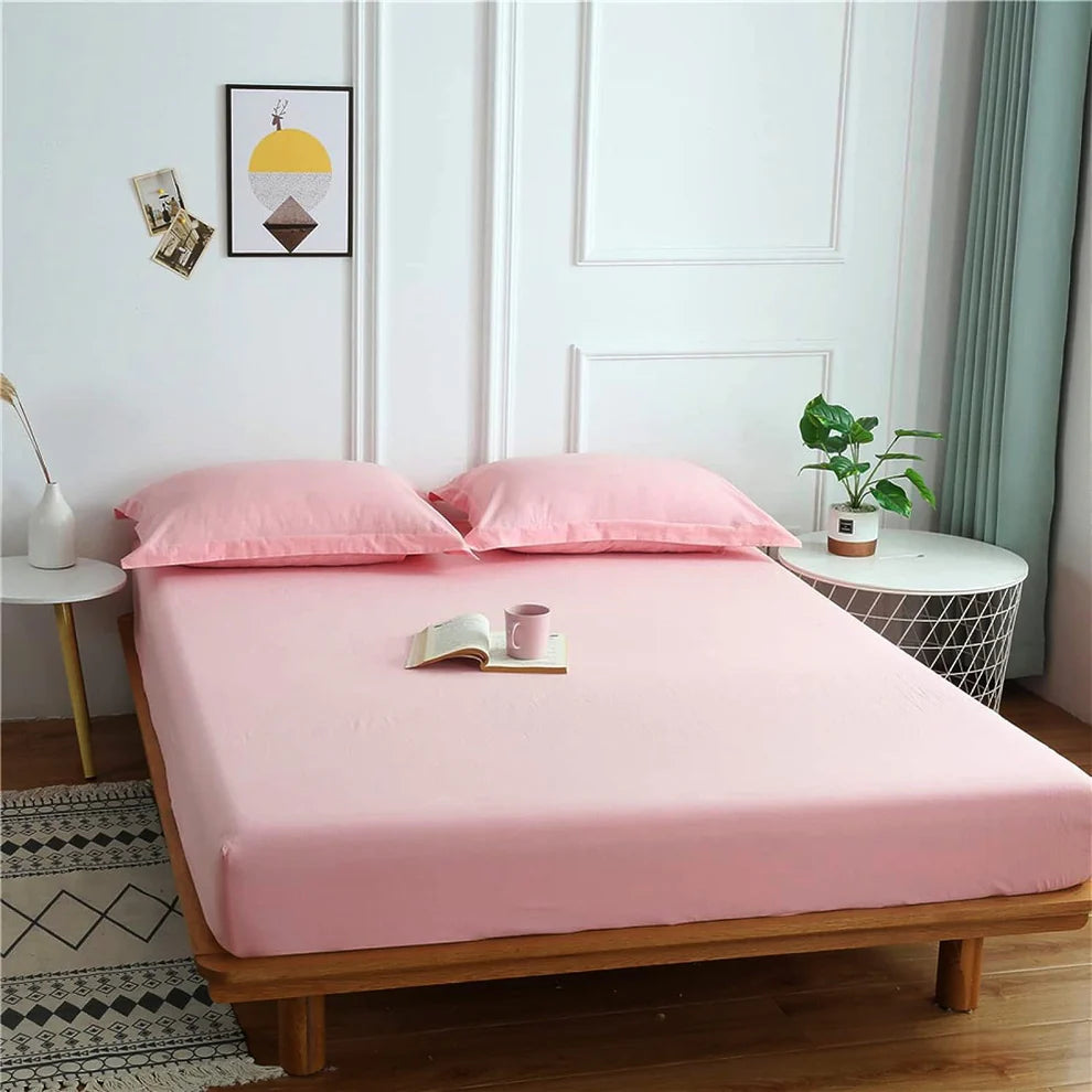 Rich Cotton Fitted Sheet-L/Pink