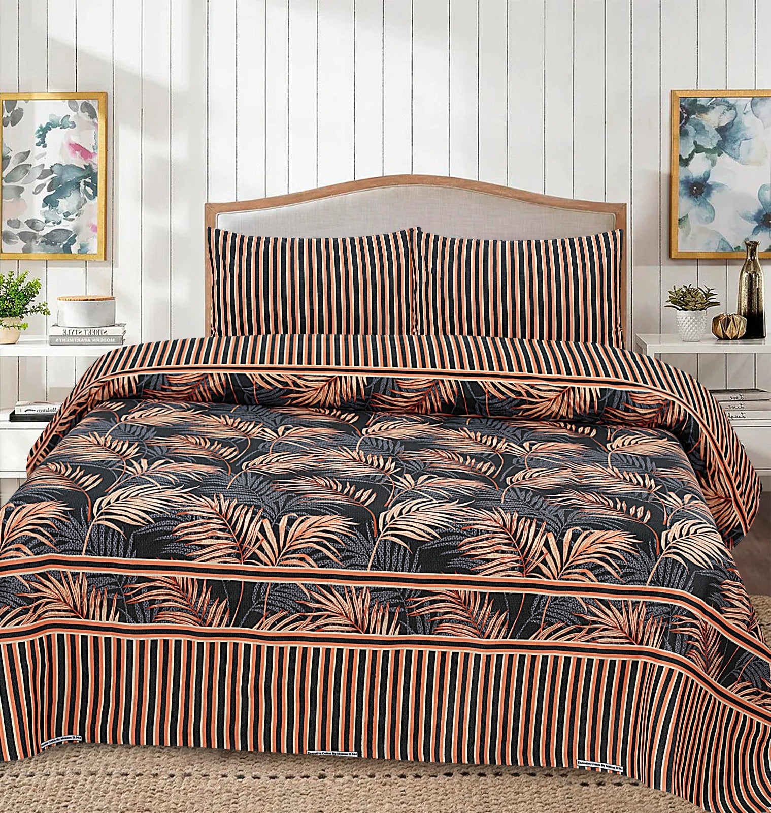 Cotton 3pc Bedsheet Set  MN-38