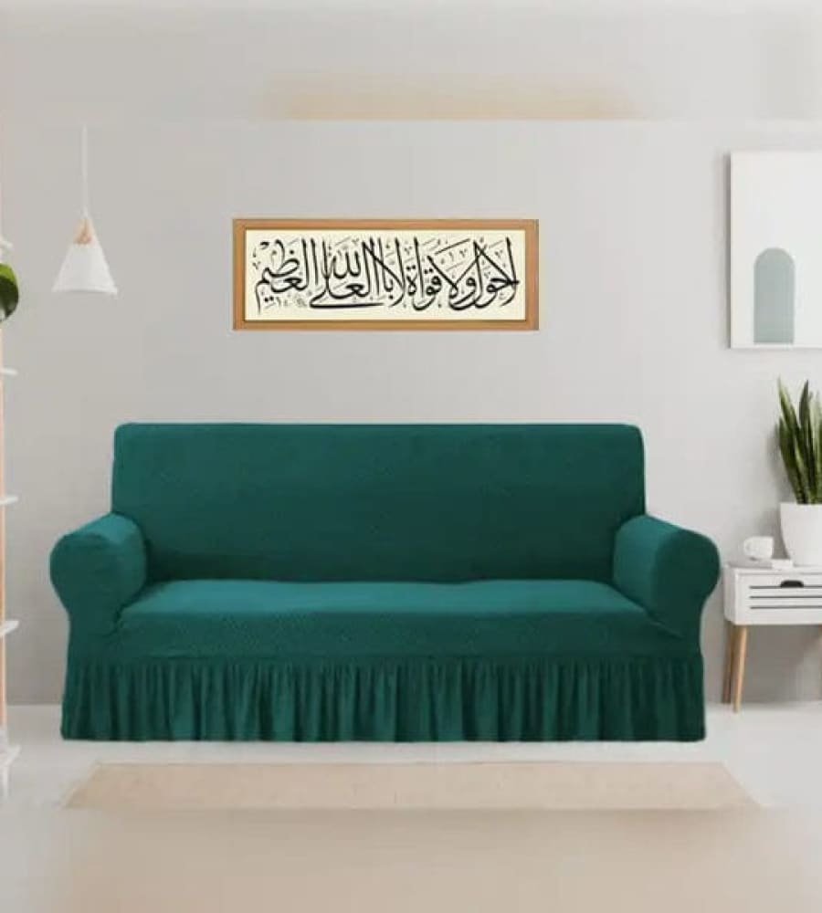 Turkish Style  Sofa Cover Dark Green